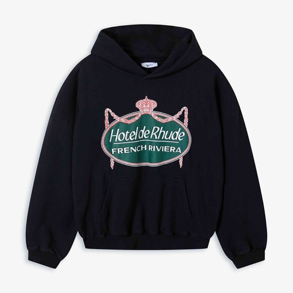 Rhude Hotel de Rhude Themed Hooded Sweatshirt